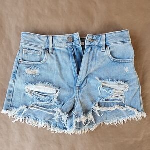 PacSun Blue Distressed Jean Shorts